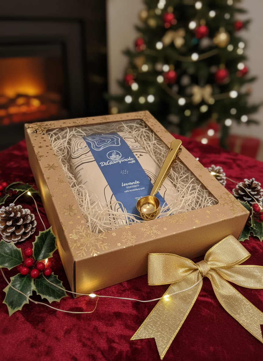 Vánoční balíček Levante – zrnková italská káva, voňavý dárek pro sváteční chvíle.