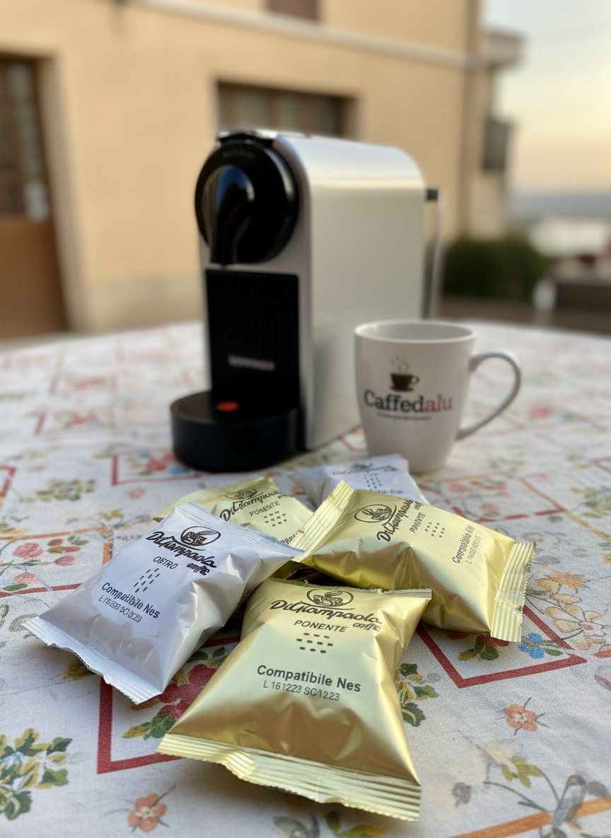  Kávové kapsle – směs 70 % Arabiky a 30 % Robusty, kompatibilní s domácími kávovary Nespresso.