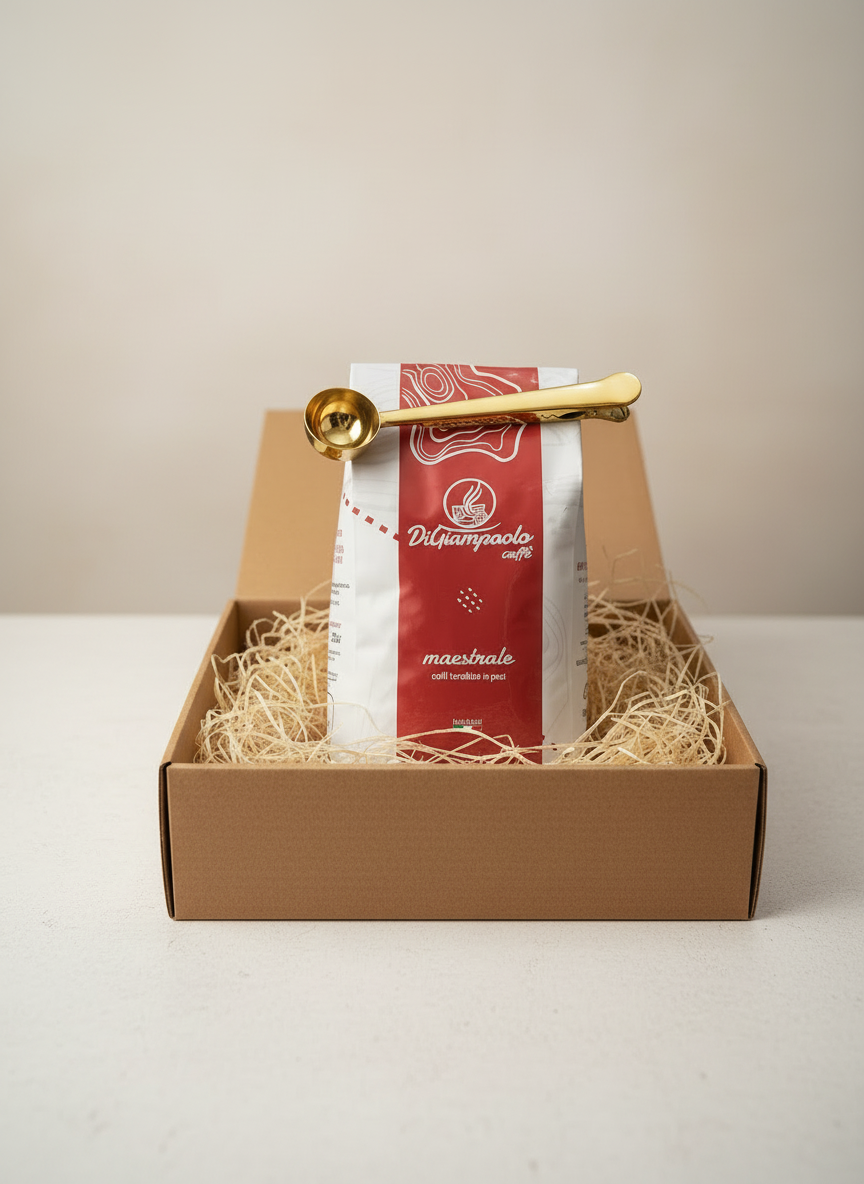 Maestrale 1 kg – luxusní dárkové balení italské zrnkové kávy. Ideální dárek pro milovníky espressa.