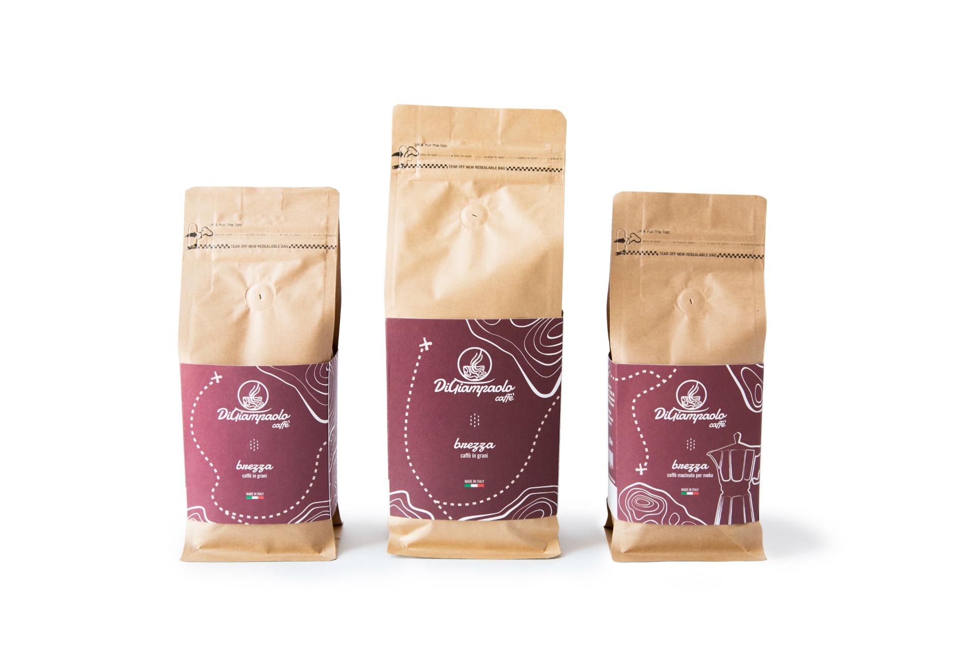 250 g mleté kávy Brezza – svěží směs s ovocnými tóny, ideální pro filtrovanou přípravu a lehké ranní chvíle.